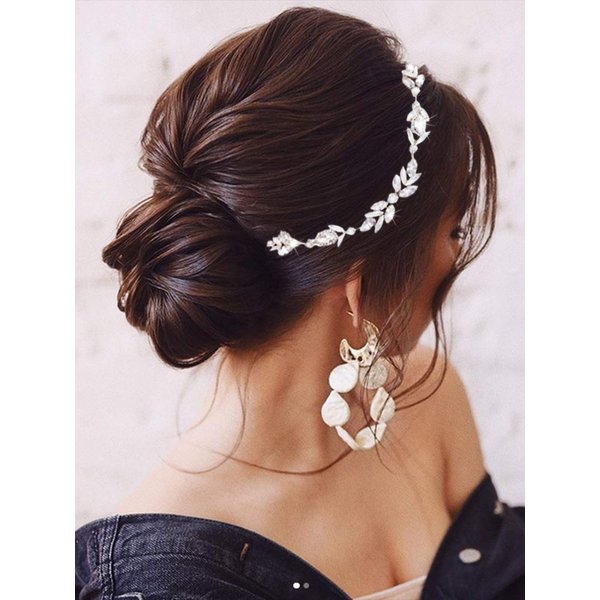 Unicra Bride Wedding Hair Comb Silver Bridal Side Comb Opal Crystal Hair Piece Rhinestone Hair Accessorie Sparkly Hair Jewelry for Women and Girls