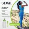 FlipBelt Arc Water Bottle Running Belt, Curved Hydration Running Bottle, 6 Fl. Oz., Green