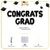 HOUSE OF PARTY Black Congrats Grad Balloons Banner - 16 Inch Black Graduation Foil Balloons for Graduation Party Decorations 2024, Congratulations Backdrop Balloons for Class of 2024 Graduation Decor