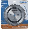 Oshlun SBF-080048 8-Inch 48 Tooth TCG Saw Blade with 5/8-Inch Arbor (Diamond Knockout) for Mild Steel and Ferrous Metals