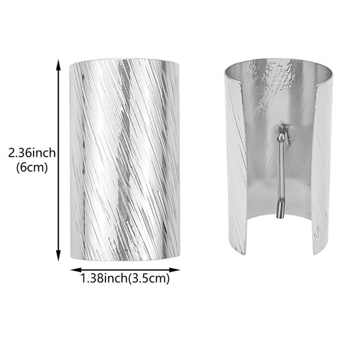 4 Pcs Ponytail Holder Hair Clips Simple Cylinder High Ponytail Buckle Hair Cuff Metal Dress Up Hair Ring for Long Hair Horsetail Hair Ties Ponytail Hair Bands Decorative Accessories for Women