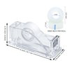 XUENIN 2-Piece Acrylic Tape Dispenser Desk - Durable, Stylish, and Versatile for Home, Office, or School - Fits Standard Tape Rolls - Desktop Convenience for Easy Organization（Silvery）