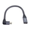 chenyang USB C Extension Cable USB 3.1 Gen 2 Type C Male to Female Fast Charging Data Transfer 90 Degree Angled Extension Nylon Braided Cable 0.2M