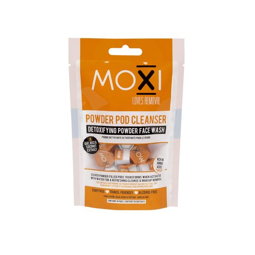 Moxi Loves Travel Friendly POWDER POD CLEANSER, Detoxifying Face Wash 1 pack
