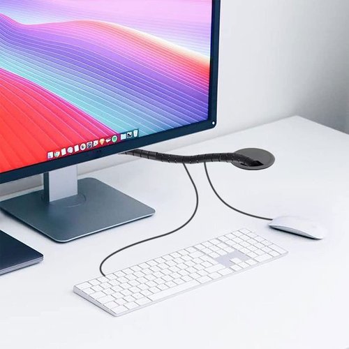 TuTuYa 8PCS Desk Grommet, Desk Grommet 2Inch(50mm) Desk Cable Grommet Desk Cable Hole Covers with Hole Saw, Ideal Solution for Office and Home Table Cable (Black, 2Inch_50mm)