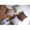 Elara Star Set of 2 Linen Throw Pillow Cases Solid Square Decorative Pillow Covers 18x18 Inch for Couch Sofa Bed Chair,Natural Linen