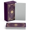 Metaphoracle Create Your Own Oracle Cards - DIY Blank Tarot Cards - Deck of 80 Blank Oracle Cards with Celestial Gold Foil Design - Standard Tarot Card Size 4.75 inches x 2.75 inches (Purple)