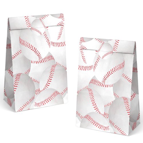 Outego 24 Baseball Party Favor Bags with Stickers Baseball Goodie Bags Baseball Party Favors for Kids Baseball Birthday Party Supplies