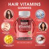 Hair Vitamins Gummies Supplement – Faster Hair Growth Gummy 5000mcg Biotin, Folic Acid, Vitamin C & E, Support Stronger & Thicker Hair, Skin, Nails, Non-GMO, for Men Women, 60 Berry Flavored Gummies