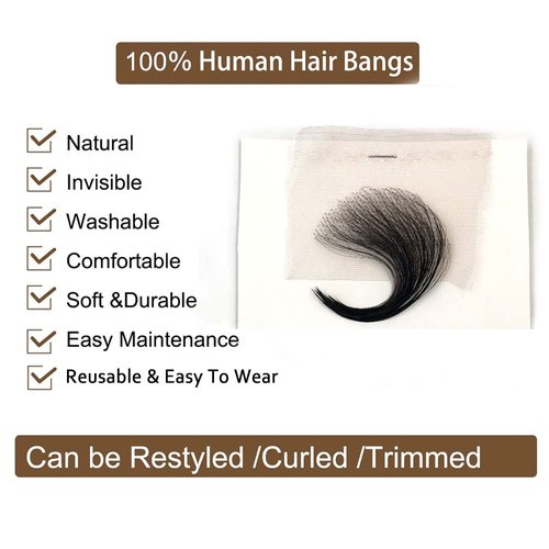 ALI V Real HD Lace Baby Hair Strips for Edges Reusable Lace Hairline Human Hair Edges Hallowe Ultra-thin Swiss HD Lace Edge Stripes for Women Brazilian Virgin Baby Hair Edges Black Color 4pcs