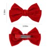 Red Velvet Ribbon Hair Bows Alligator Clip Barrettes Hairpins 4inch Girls Christmas Valentines New Year Gift Fall Outfit Decor Accessory for Women Toddler Teen Kids Baby