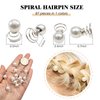 TUUXI 84 Pcs Spiral Hair Pins Hair Pearls Hair Jewelry Hair Twister Screws for Women Bun Wedding Bridal Bridesmaids Prom