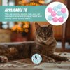 POPETPOP 10pcs Cat Toy Balls with Bell Plastic Lattice Jingle Balls Kitten Chase Pounce Rattle Toy for Pet Birthday Party Favor Supplies Blue Pink