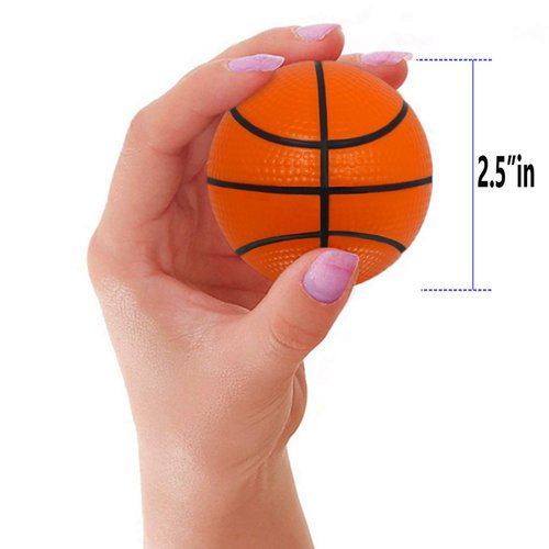 Mini Basketball Stress Balls 16 Pcs Pack | 2.5” Inch Mini Basketballs for Kids | Small Basketball Party Decoration | Party Favors, Small Soft Foam Basketballs | Basketball Party Goodie Toy By Anapoliz