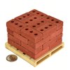 Acacia Grove Mini Red Bricks with Pallet, 1/6 Scale (32 Pack)