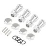 Rchobbytop 4pcs Aluminum 17mm Hex Adapter 30mm Extension Wheel Hub Drive Offset Width Extender with Anti-dust Cap Nuts for 1/8 RC On Road Car Off Road Truggy Truck Buggy Crawler, Silver