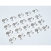LIFOOST 3D Head Nail Charms 20 PCS Cute Nail Charms Kawaii Metal Nail Decorations for Acrylic Nails Silver