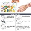 Welcome Back To School Temporary Tattoos Theme Birthday Party Decorations Supplies Favors Cute Bus Fake Tattoo Stickers 96 PCS Gifts for Kids Girls Boys Teachers Students Classroom Rewards Carnival