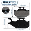 LOCOPOW Brake Pads Compatible with Can Am Outlander 400 500 650 800 800R Max 2007-2015 Renagade 500 800 2007-2011 DS650 2000-2007 （Pack of 3）