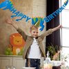 Dinosaur Happy Birthday Party Banner, Cartoon Prehistoric Animal Garland, Kids Dino Themed Birthday Decorations, Fun Wall Hanging Letter Bunting for Children's Party Supplies