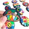 VLOOK Kids Magnets 12pcs Fridge Magnets for Toddlers Safety Refrigerator Magnets for Kids Magnetic Soft Rubber Educational Toys Gift for Fridge Whiteboard Cute Baby Cartoon Magnets (Sunflower)
