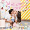 Jollyboom Ice Cream Birthday Decoration 4th, We All Scream 4 Ice Cream Birthday Banner Glitter Ice Cream Banner Garland for Summer Ice Cream Theme Girl 4th Birthday Party
