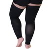 Mojo Compression Socks Women's 2XL Black Thigh-High Leg Sleeve with Grip Top - 20-30mmHg Graduated Compression - Ideal for Treating Spider Veins, Swelling, and Fatigue - A609BL5-1 Pair
