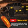 4pcs Trailer Lights Oval Led Side Marker Light, Surface Mount for Front Rear Trailer Truck RV Little Boat Camper (Amber) (White), KSH-777
