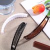 WILLBOND 6 Pieces Banana Hair Clip Clincher Combs Clip Fishtail Fish Shape Hair Clip Ponytail Banana Clip Accessory for Women Hair(Black, White, Brown)