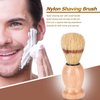 7Pcs Men Shaving Brush Wood Handle, Professional Salon Tools Hand Crafted Shaving Brush Wood Handle Shave Brushes Handmade Pure Badger Hair Brush for Men1