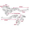 LisylineAuto 7/8" 22mm Motorcycle Brake Lever Handlebar Brake Master Cylinder Clutch Lever Left & Right Set Compatible with Harley Honda Kawasaki Suzuki Yamaha Black