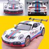 Toy Cars Porsche 911 GT3 RS RSR Turbo S Diecast Model Cars,Pull Back Car with Light and Sound Sports Race Car for Boys Age 4-7 Gifts White Blue