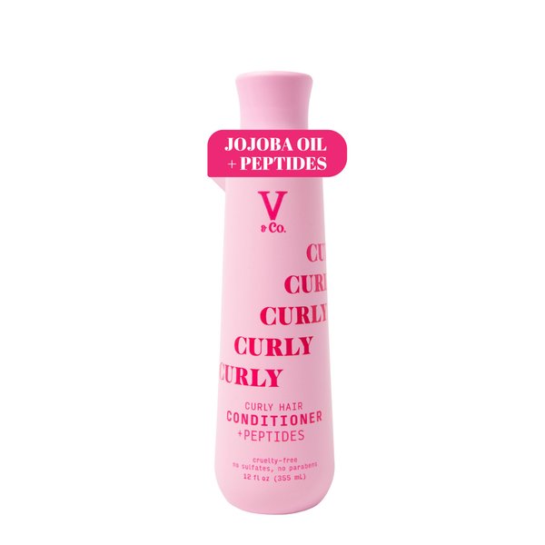 V&Co. Beauty Curly Hair Conditioner with Peptide Technology, 12 oz