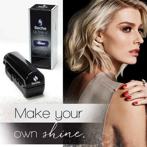 Seche Ultra-V UV Nail Dryer, Battery Operated Handheld Lamp, Batteries NOT included