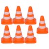 STOBOK Traffic Cone, 7pcs Traffic Signs Toys Miniature Traffic Road Cone Construction Toys Mini Cones Kids DIY Traffic Roadblock Toy for Kids Educational Toys