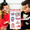 12-Pack Valentine's Day and Butterfly Temporary Tattoo Stickers – 2.9 x 4.7 Inch Cute Fake Tattoos for Kids and Adults – Perfect for Festivals, Cosplay, and Parties