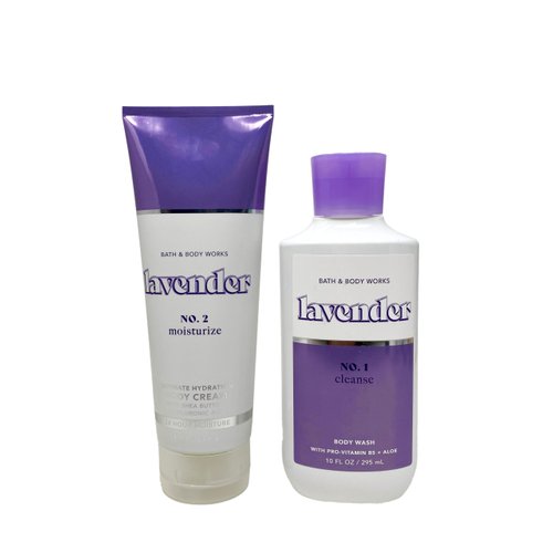 Generic Bath and Body Work Lavender - Duo Gift Set - Body Cream and Body Wash
