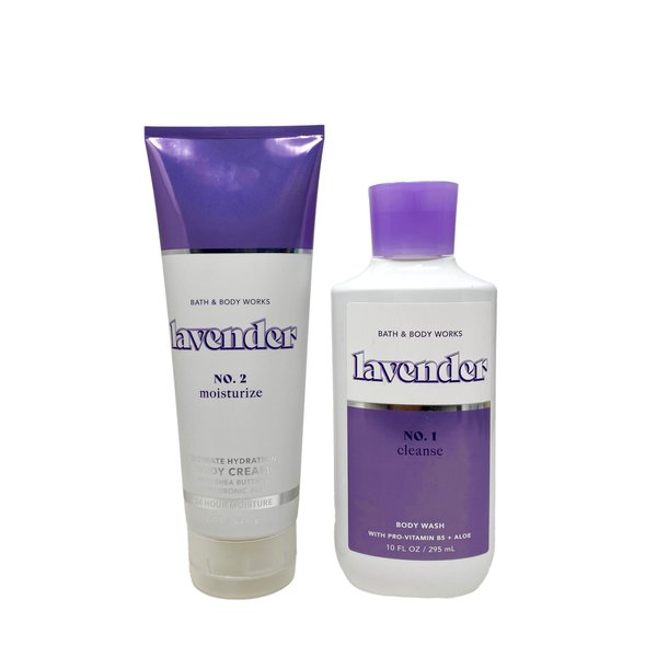 Generic Bath and Body Work Lavender - Duo Gift Set - Body Cream and Body Wash