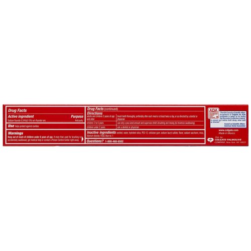 Colgate Colgate Kids Toothpaste Cavity Protection, Bubble Fruit, 2.7 Ounce (Pack of 3)