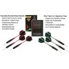 6pc Steel Tip Darts Set - Professional Darts Steel Tip for Dartboard - Includes Barrels + Plastic / Aluminum Shafts + O'Rings + Flights + Sharpener + Wrench (20g Red/ 22g Green -10422)