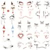 14 Sheets Halloween Face Eye Tattoos Eye Shadow Temporary Tattoo Stickers, Fake Eyeliner Eyeshadow Tattoos Halloween Makeup Kit for Women Girls Halloween Masquerade Party