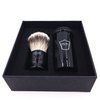 Parker Safety Razor,100% Silvertip Travel Shave Brush with Case, Black - Also Great for Everyday Use!