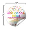 Confetti Rainbow Stars Hot Cocoa Bomb Packaging Sticker Labels, Total of 40 2" Circle Stickers by Amanda Creation