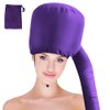 Frclona Hair Dryer Bonnet - Upgraded Bonnet Hair Dryer with Longer Extended Hose for Easy Styling, Curling and Deep Conditioning, Purple, One Size Fits All