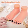 Practice Fake Foot Model 1 Pair Flexible Soft Silicone Prosthetic Manicure Tool for Nail Tips Art Training