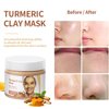 Xoyssfy Turmeric Vitamin C Clay Mask, Brightening Hydrating Face Mask, Clay Face Mask Deep Cleansing Pores, Improves Dark Spots, Acne, Skin Care Facial Mask Tightens Skin, Evens Skin Tone