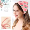 Acenail Headbands for Women Flower Crochet Bandanas Headband Strawberry Hair Bandana Tie Back Knit Head Scarf with Earrings Boho Head Wraps Fashion Hair Accessories for Women 2Pcs (Flower)