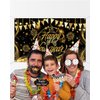 Mocsicka Happy New Year Backdrop Banner New Year 2025 Party Decorations Banner New Year Eve Banner New Years Party Supplies for Photography (Happy New Year, 70.8x43.3 inch)