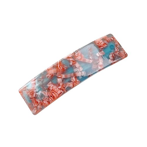 Tortoise Shell Hair Barrettes, Handmade Red Acetate Decorative Hair Clips, French Style Automatic Hairgrip Hair Headwear Accessories for Women Girls