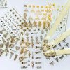 NAIL ANGEL 24 Sheets Nail Art Adhesive Gold Color Sticker Sheets Moon Star Universal Flower Shapes Sticker Sheets Nail Art Deco 10057